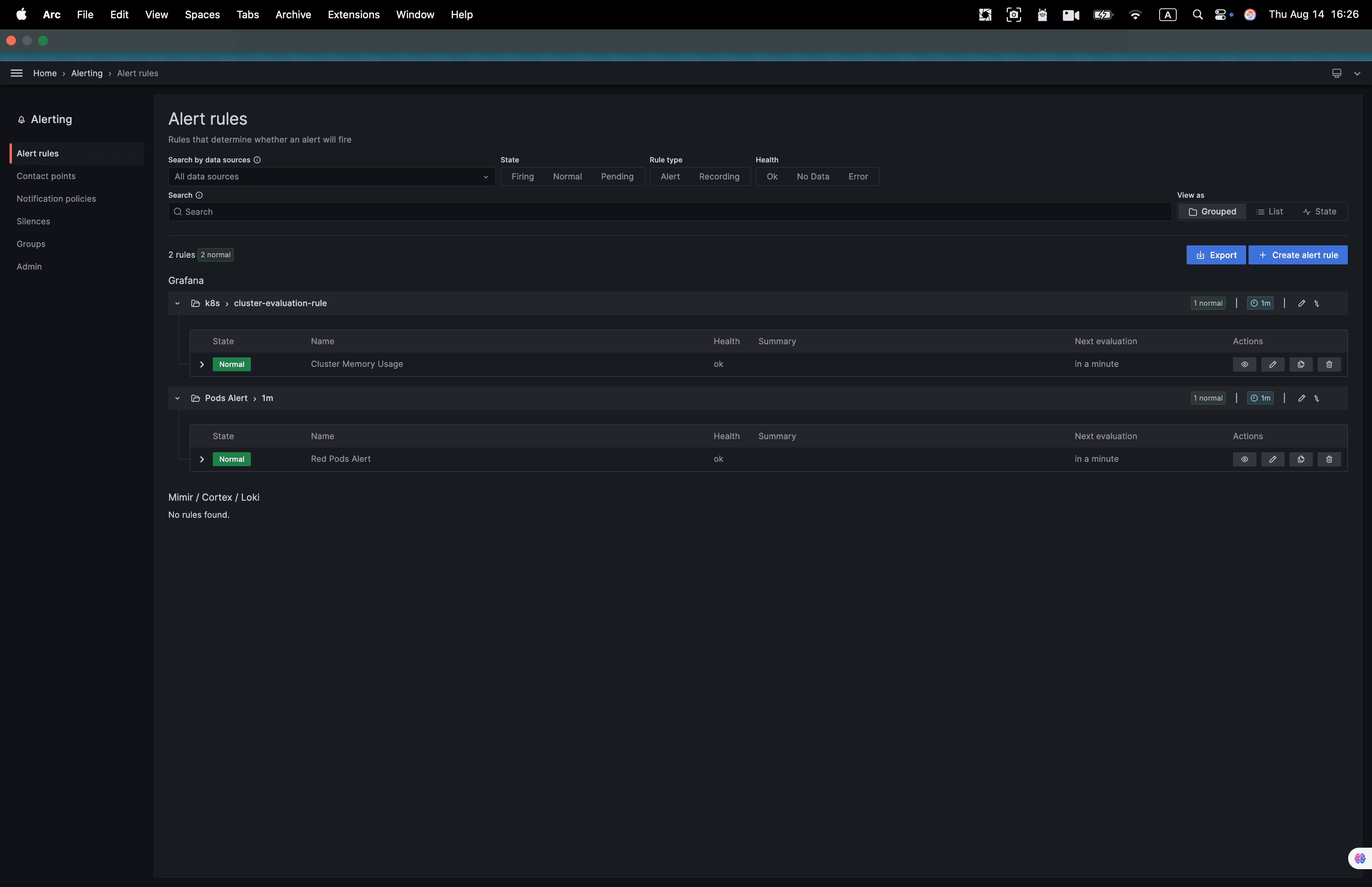 Grafana Alert Rules Management
