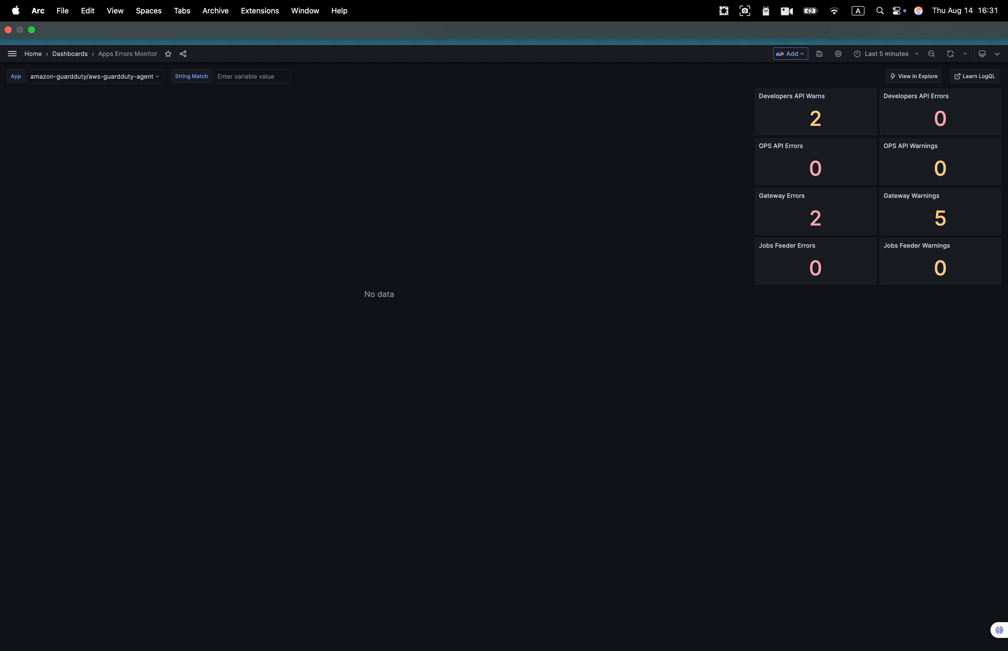 Error Monitoring Dashboard