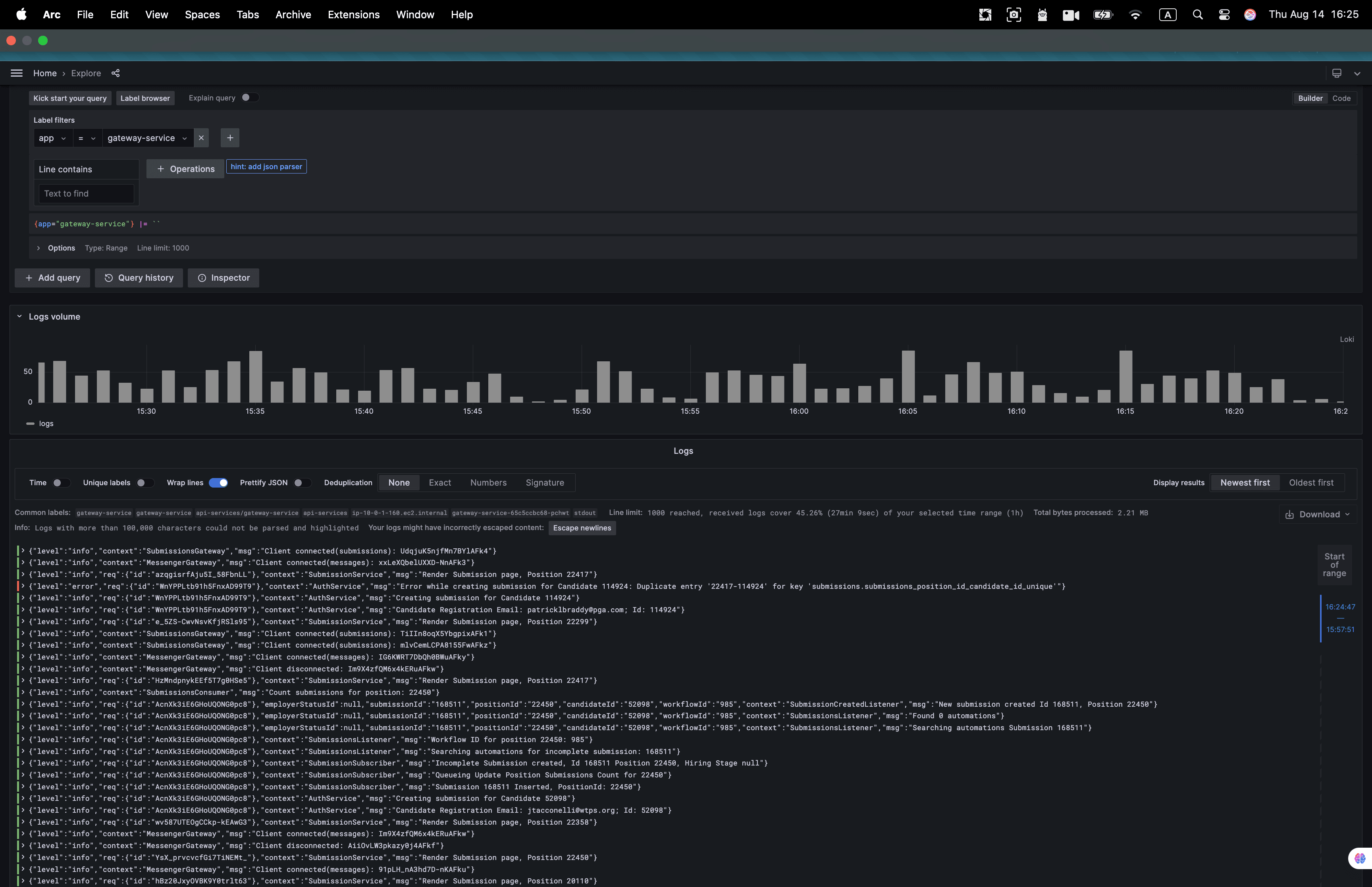 Grafana Loki Logs